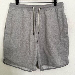 VUORI Austin Sweatshort Lounge Shorts in Light Heather Grey Size L Large